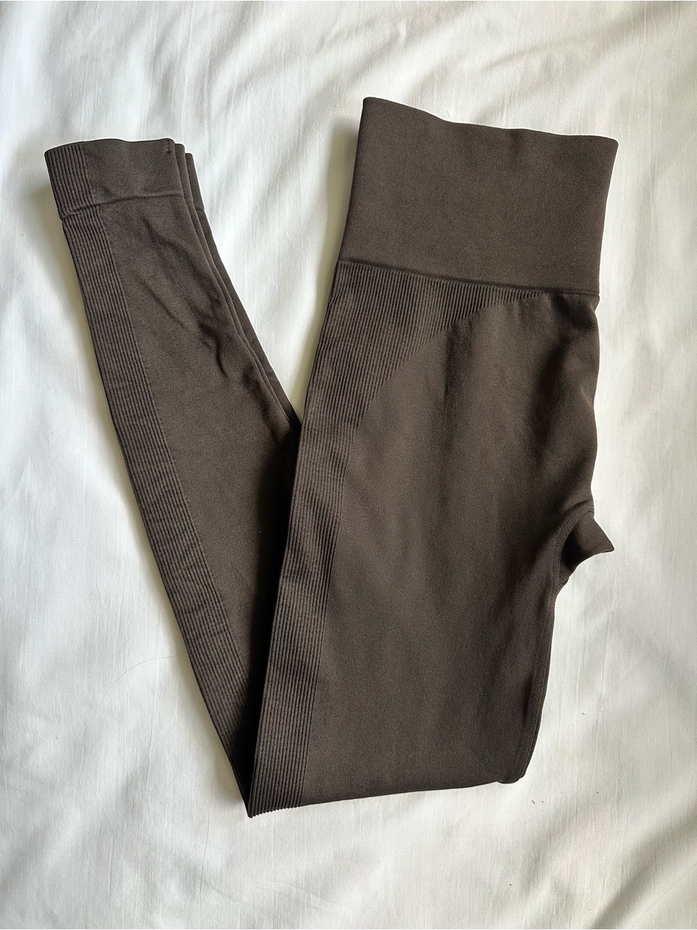 Set Active Sculpting High-Waist Seamless Leggings in Chocolate Brown